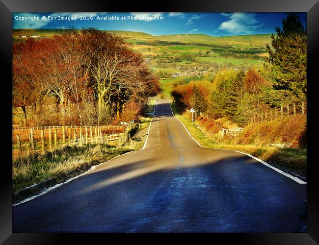 Countryside road Framed Print by Derrick Fox Lomax