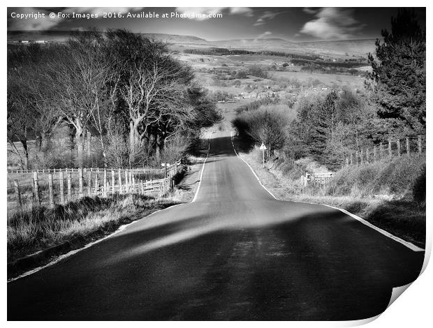 Countryside road Print by Derrick Fox Lomax