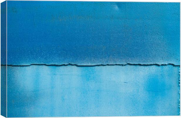 Blue metal texture with scratches. Canvas Print by Tartalja 