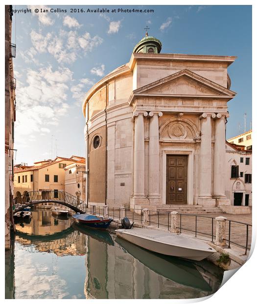 Santa Maddalena Church, Venice Print by Ian Collins