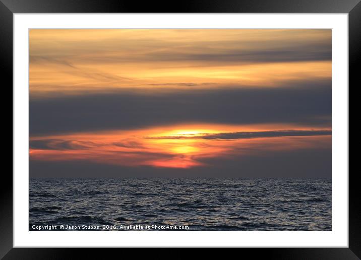 Sunset at Sea Framed Mounted Print by Jason Stubbs