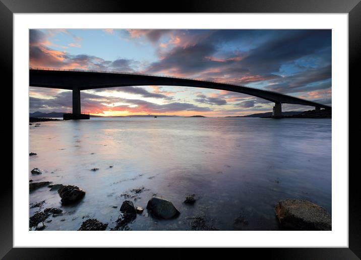 Isle of Skye Bridge Sunset Framed Mounted Print by Grant Glendinning