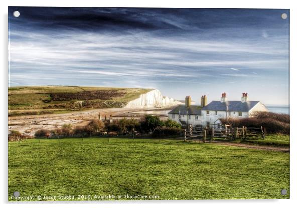 Seven Sisters Country Park Acrylic by Jason Stubbs