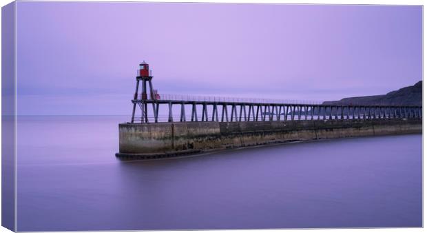 Whitby Pier Canvas Print by chris smith