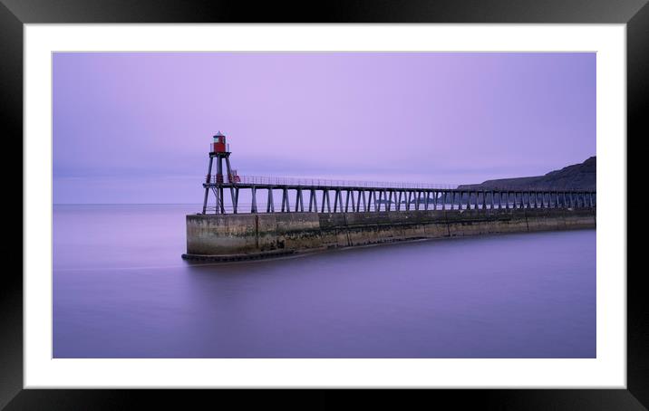 Whitby Pier Framed Mounted Print by chris smith