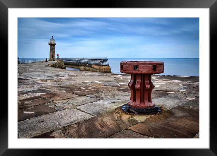 Whitby Pier  Framed Mounted Print by chris smith