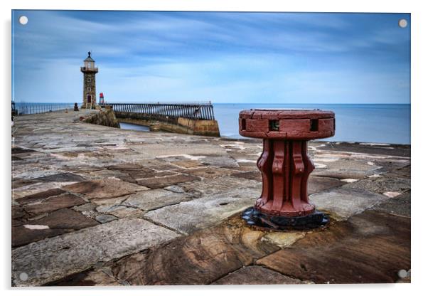 Whitby Pier  Acrylic by chris smith