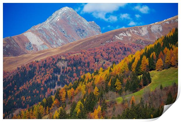 East Tirol in autumn. Austria. Print by Tartalja 