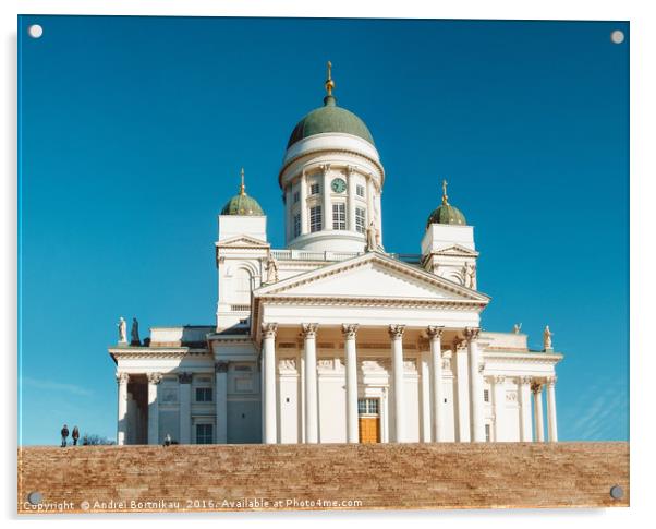 Helsinki Cathedral St Nicholas Church in Helsinkii Acrylic by Andrei Bortnikau