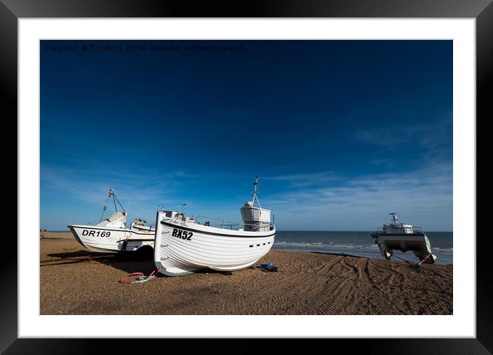 Fishing Boats on Hastings Beach Framed Mounted Print by Tim Grist