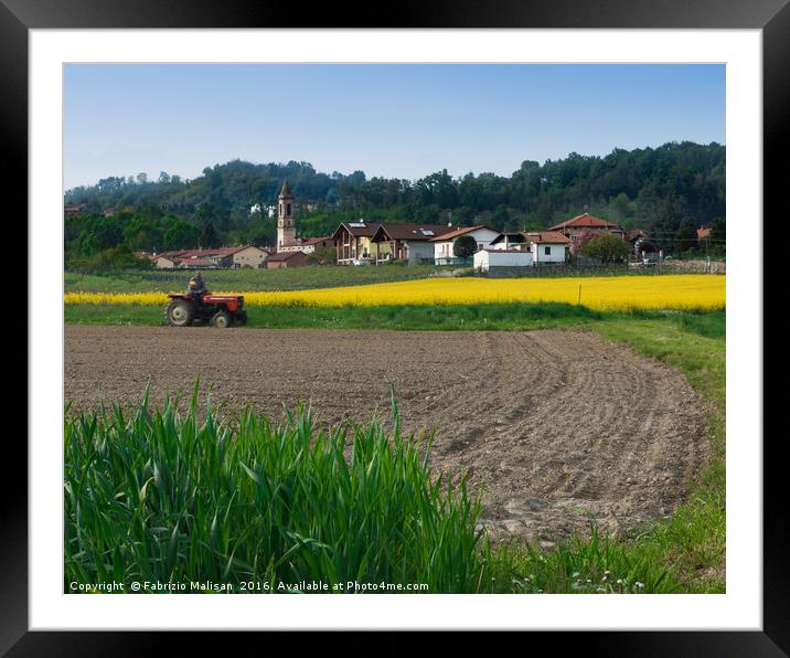 Countrylife in Piedmont Italy Framed Mounted Print by Fabrizio Malisan