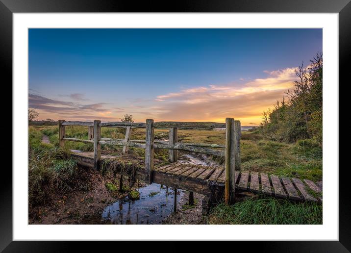 St Helens Duver Sunset Framed Mounted Print by Wight Landscapes