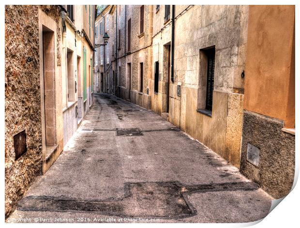 Pollenca Street Print by Perry Johnson