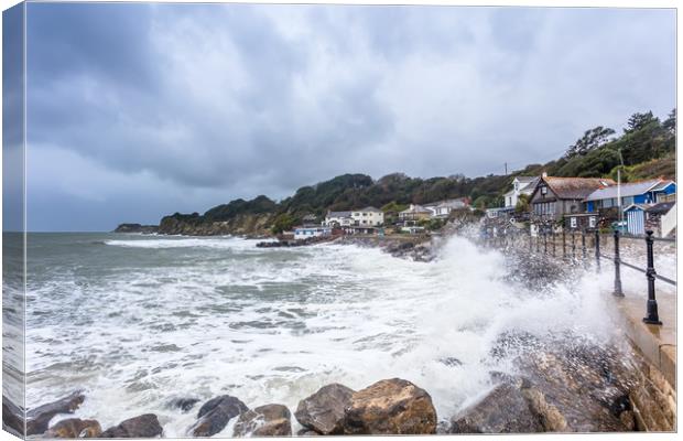 Steephill Cove Storm Canvas Print by Wight Landscapes