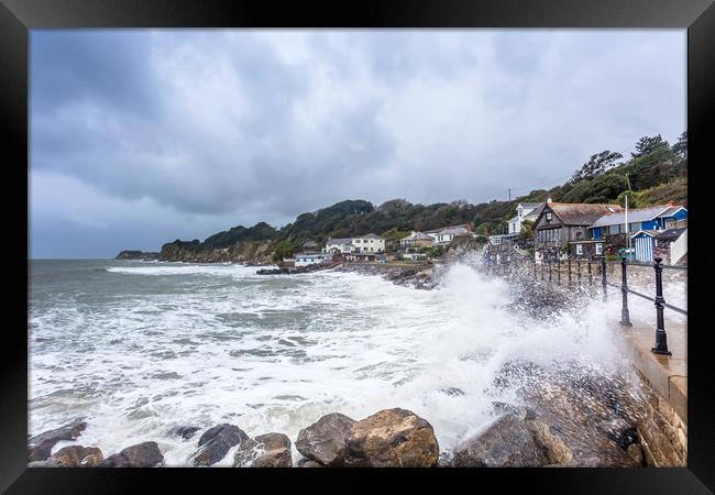 Steephill Cove Storm Framed Print by Wight Landscapes