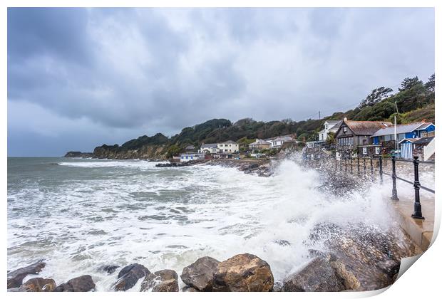 Steephill Cove Storm Print by Wight Landscapes