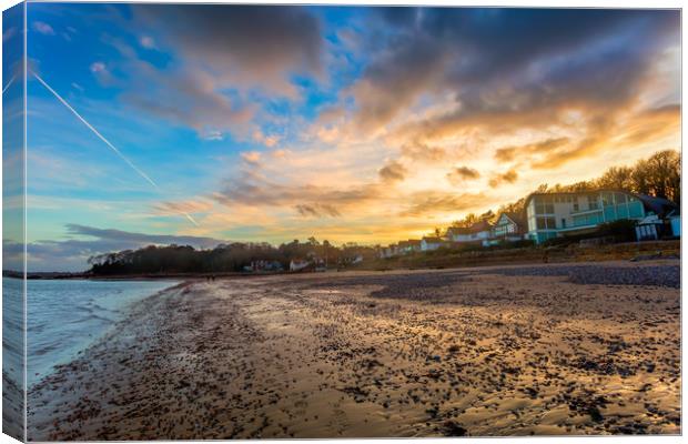 Seagrove Bay Sunset Canvas Print by Wight Landscapes