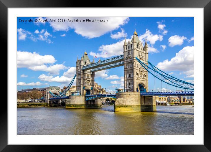 Tower Bridge Framed Mounted Print by Angela Aird
