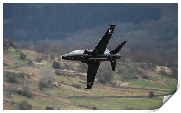 RAF Hawk T2 in the Welsh Valleys Print by Philip Catleugh