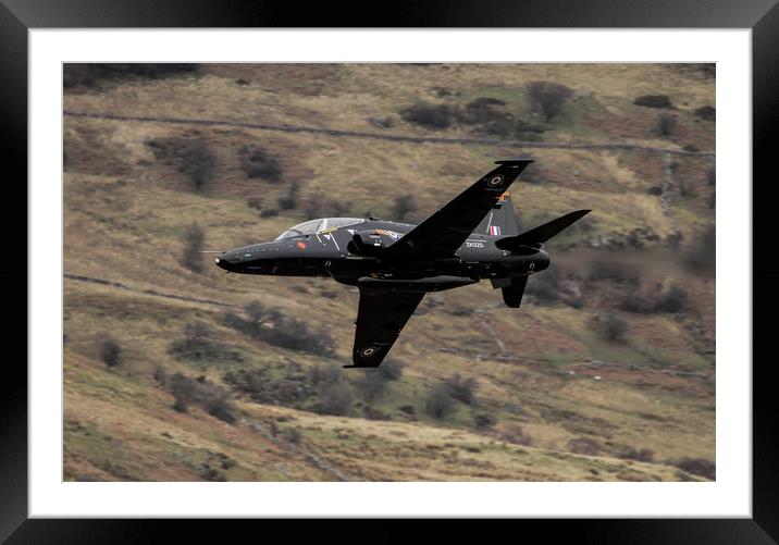 RAF Hawk T2 in the Mach Loop Wales Framed Mounted Print by Philip Catleugh