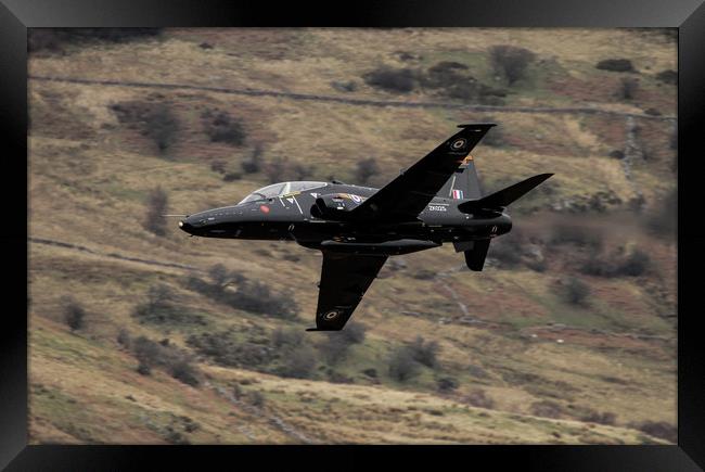 RAF Hawk T2 in the Mach Loop Wales Framed Print by Philip Catleugh