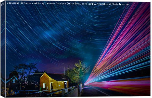 Star car and lorry trails re-visited Canvas Print by Jack Jacovou Travellingjour