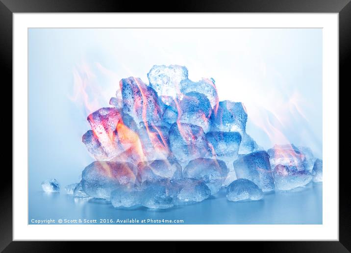 Fire & Ice Framed Mounted Print by Scott & Scott