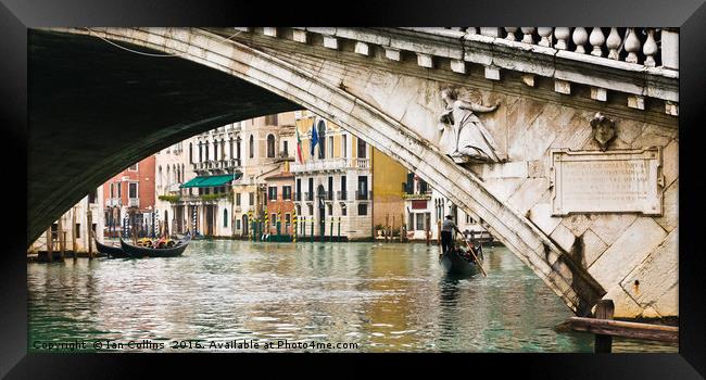 Under the Rialto Bridge Framed Print by Ian Collins