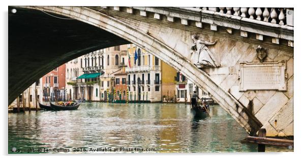 Under the Rialto Bridge Acrylic by Ian Collins