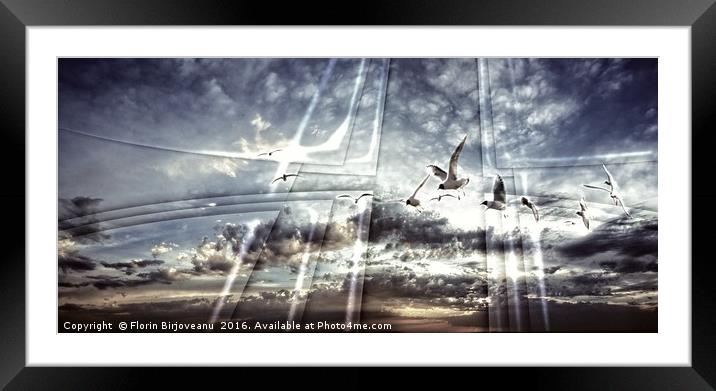 Heaven's Gate With Birds Framed Mounted Print by Florin Birjoveanu