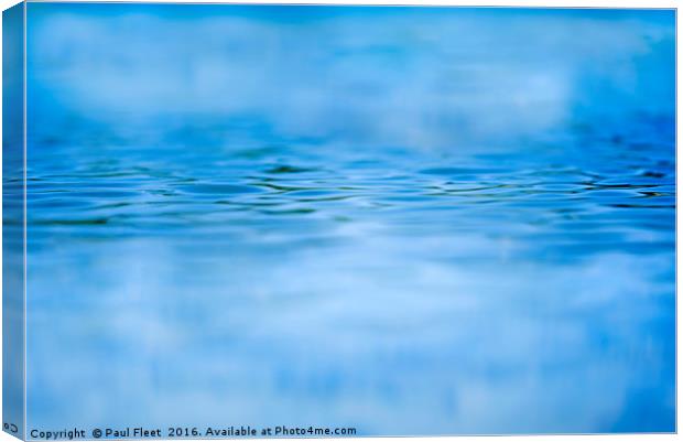 Blue Water Background Canvas Print by Paul Fleet