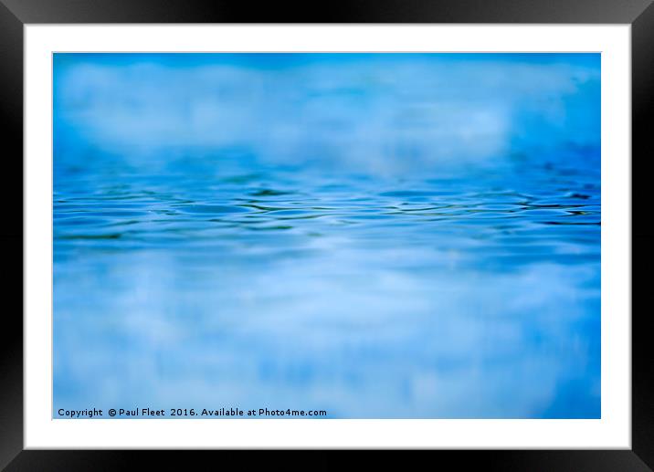 Blue Water Background Framed Mounted Print by Paul Fleet