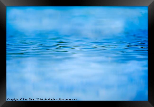 Blue Water Background Framed Print by Paul Fleet