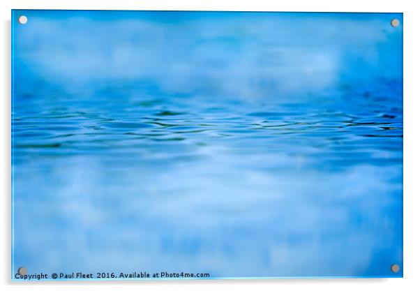 Blue Water Background Acrylic by Paul Fleet