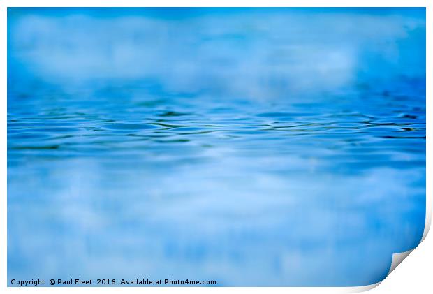 Blue Water Background Print by Paul Fleet