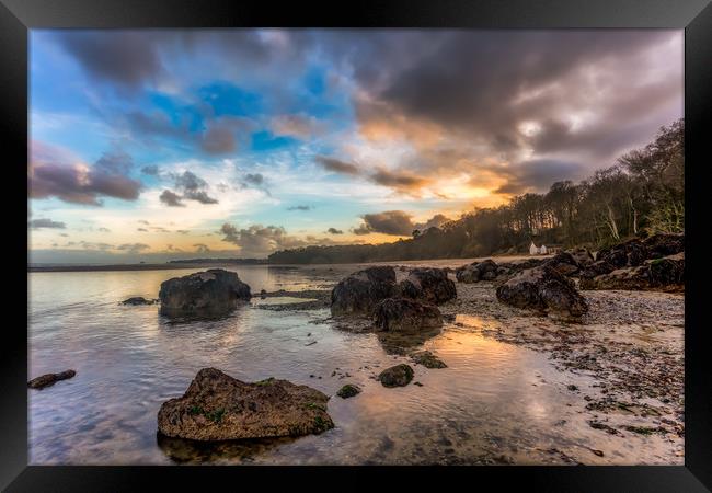 Priory Bay Sunset Framed Print by Wight Landscapes