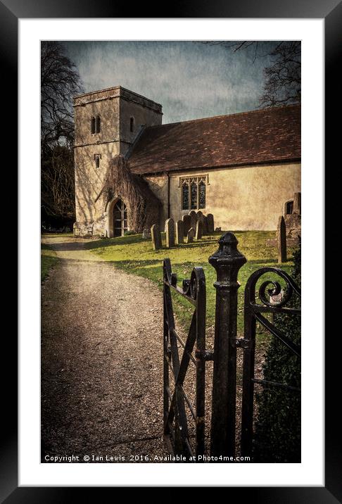 Ancient Norman Church in a Peaceful Village Framed Mounted Print by Ian Lewis