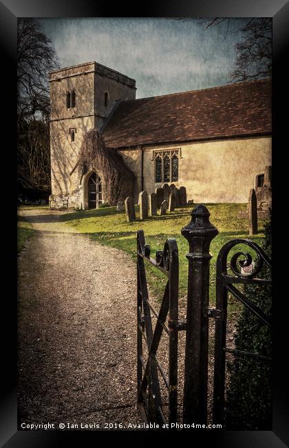 Ancient Norman Church in a Peaceful Village Framed Print by Ian Lewis