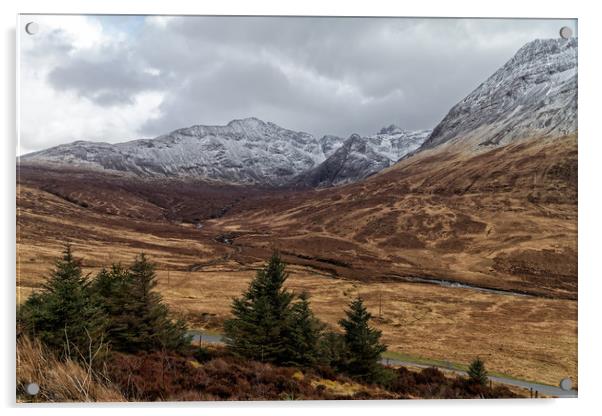 Beautiful view over Scottish mountains Acrylic by Jolanta Kostecka