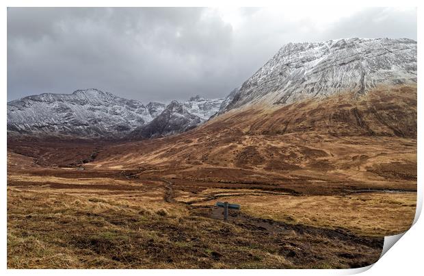 Beautiful view over Scottish mountains Print by Jolanta Kostecka