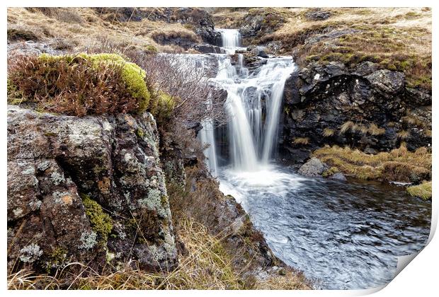 Small waterfall Print by Jolanta Kostecka