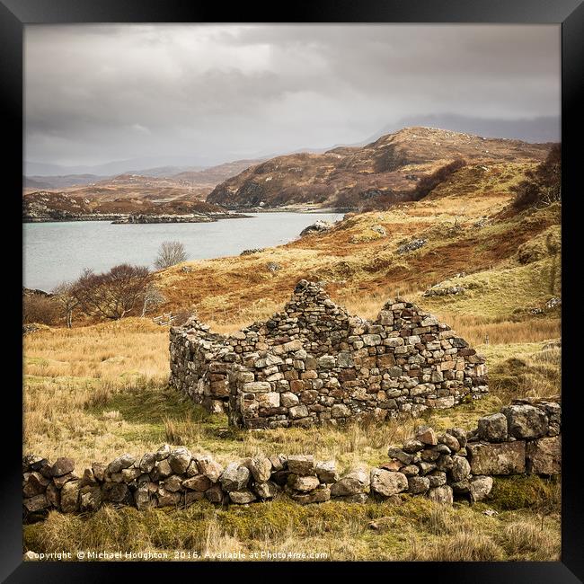 Drumbeg Culkein ruin Framed Print by Michael Houghton