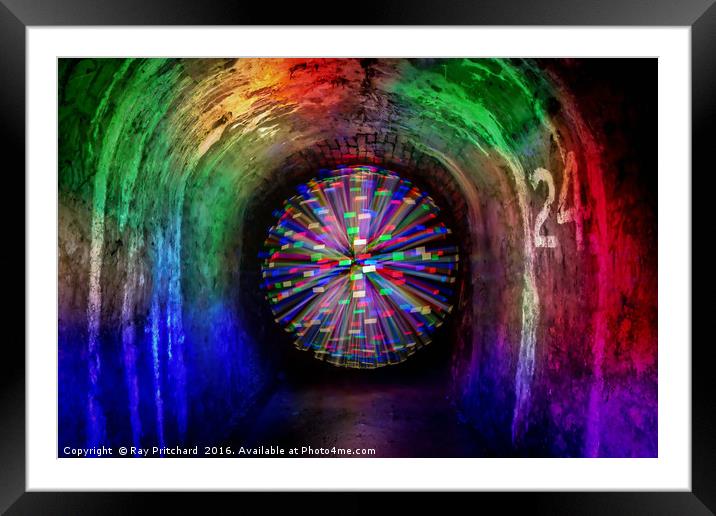 24 3d Lightpainting Framed Mounted Print by Ray Pritchard