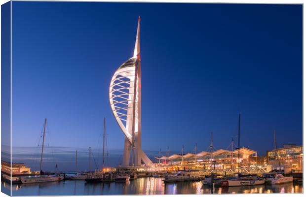 Spinnaker Tower and Gunwharf Quays Canvas Print by Wight Landscapes