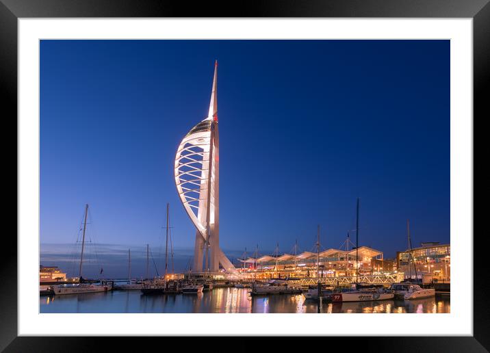 Spinnaker Tower and Gunwharf Quays Framed Mounted Print by Wight Landscapes