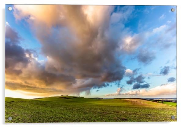 Niton Down Rain Cloud Acrylic by Wight Landscapes