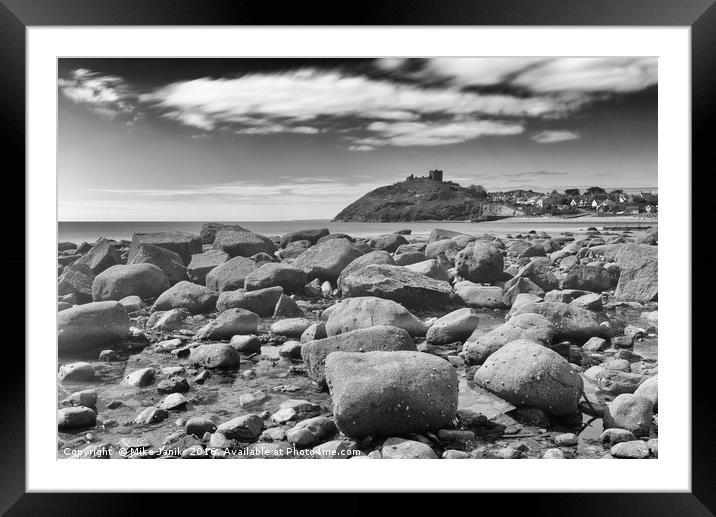 Criccieth Castle Framed Mounted Print by Mike Janik