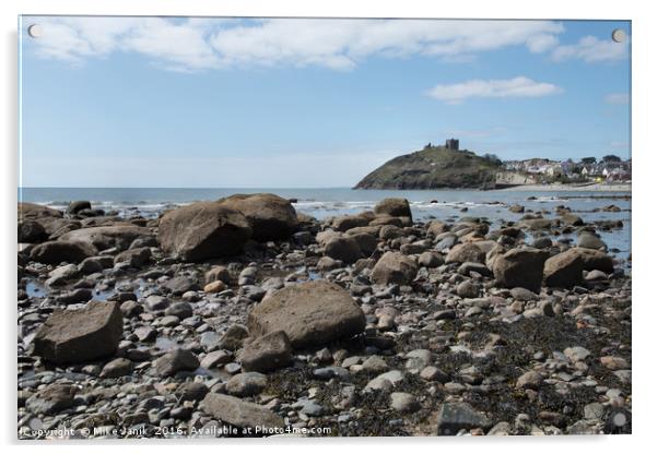 Criccieth Castle  Acrylic by Mike Janik