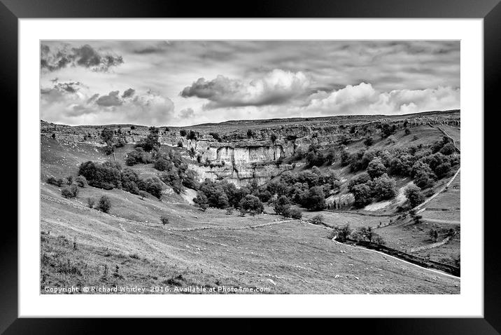 Malham Cove Framed Mounted Print by Richard Whitley