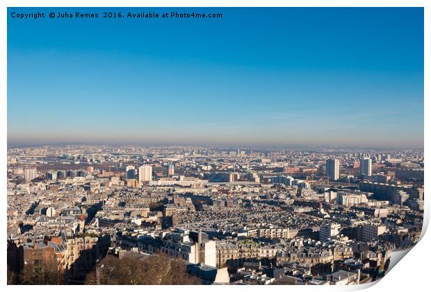 Paris Skyline Print by Juha Remes